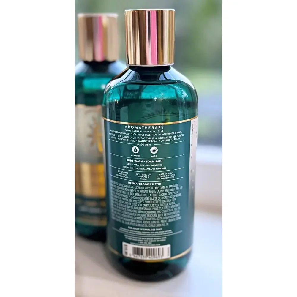 Bath & Body Works Aroma Eucalyptus Pine 10oz Body Wash Foam Bath x3